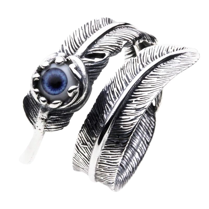 

[Cenote] spiral feather monster Eye Ring [Silver 925 silver accessories] r0453
