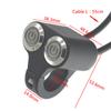 LMoDri Motorcycle Switches 22mm Handlebar Mount Switch Headlight Hazard Brake Fog Light ON-OFF Aluminum Alloy With Led