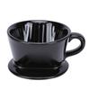 Keramik Pour Over Kaffeefilter 3 Löcher V-Form Manuelles Brühgerät Keramik Einzelbecher für Zuhause Restaurant Café Schwarz 1 2
