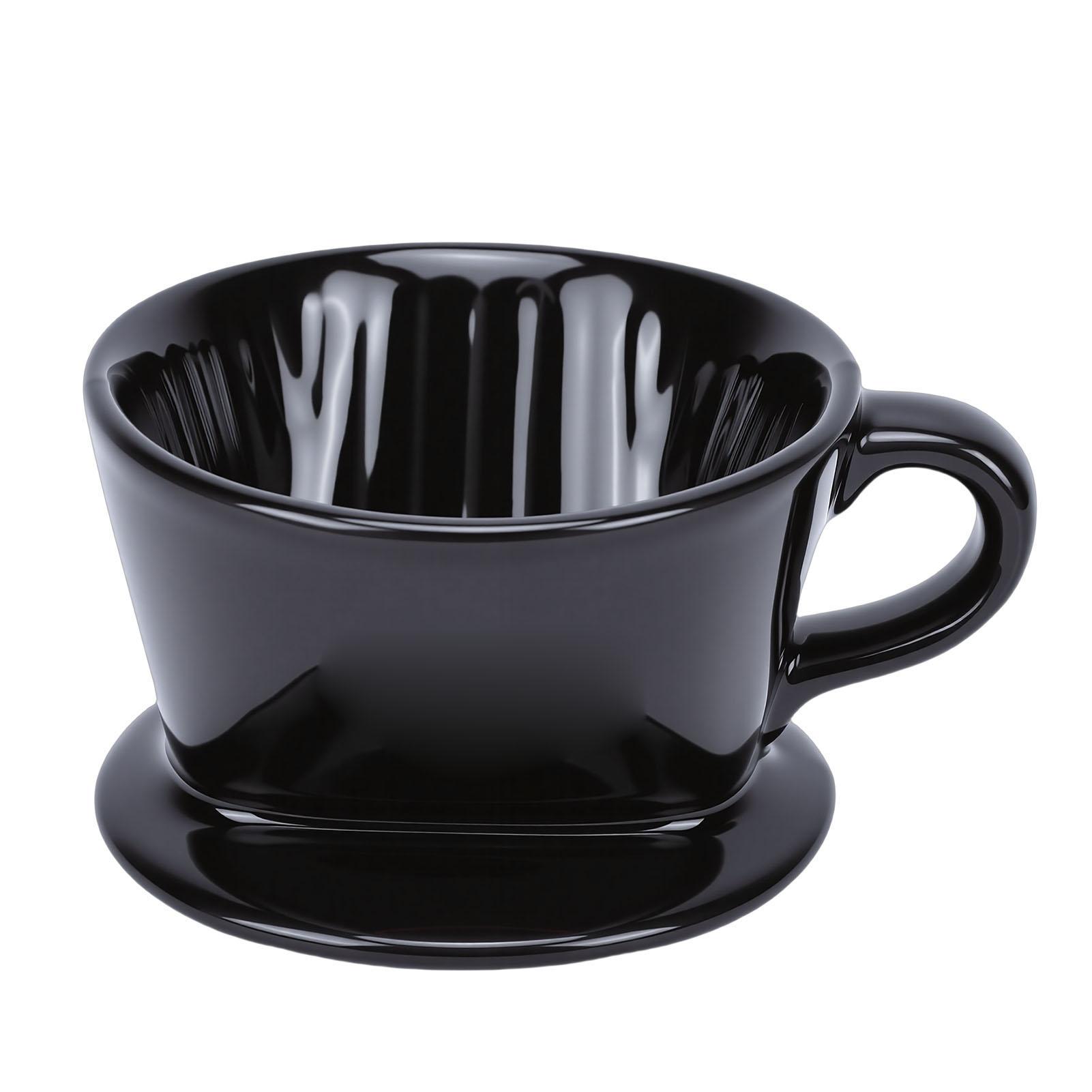 

Ceramic Pour Over Coffee Dripper 3 Hole V Shape Manual Brew Maker Ceramic Single Cup for Home Restaurant Cafe Black 1 2 чёрный