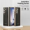 VIETAO for Samsung Galaxy Z Fold 6 Case with Built-in Screen Protector,PU Leather Hard PC Plating Frame Shockproof Z Fold 6 Case