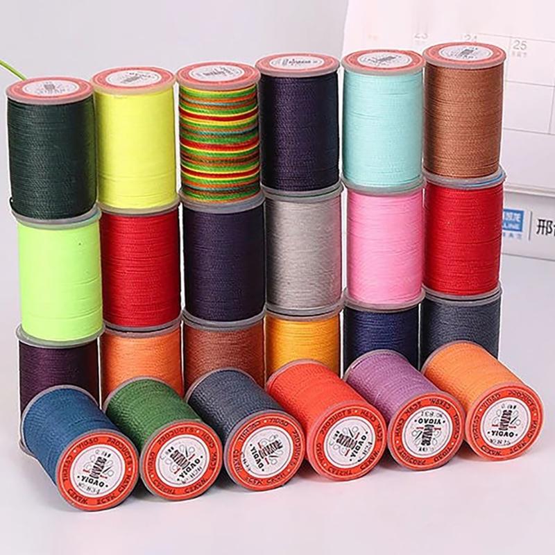 120yds/Roll Polyester Sewing Thread for Hand Stitching 0.55mm Round Waxed Thread Beading Cords Thread for Jewelry Making
