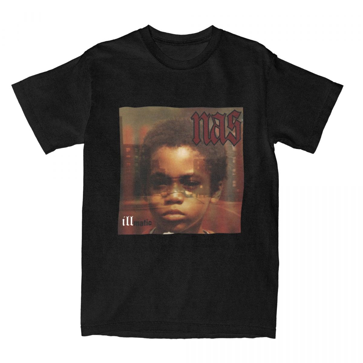 

Nas Singer T-Shirt Man Illmatic Album Y2K Basic Cotton T-Shirts Summer O-Neck Trending Tee Shirt Cheap Big Size Tops M
