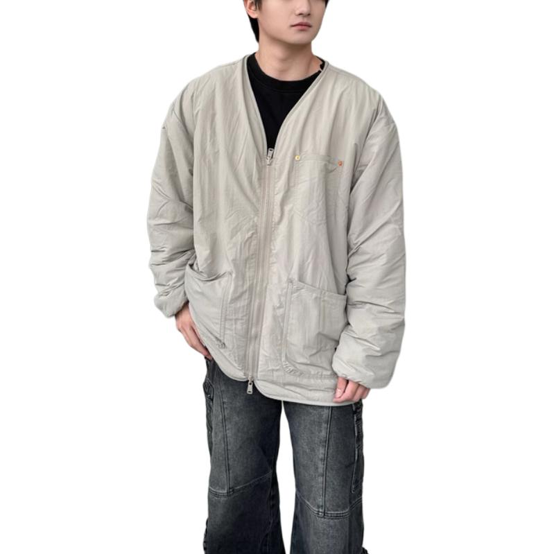Levis Loose Faux Shearling Reversible Long Sleeve Jacket Men jackets Light-Gray 002PX-0000