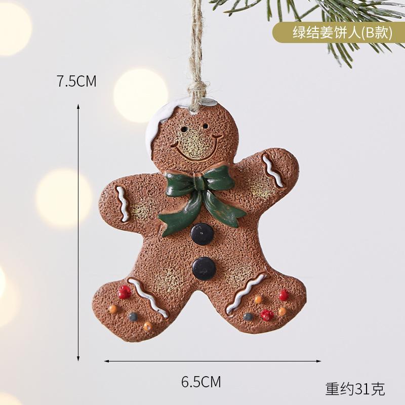 Christmas Day Decoration Gingerbread Doll Pendant Christmas Tree Gingerbread Doll Christmas Ornament Accessories