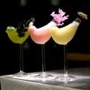 2pcs, 6.8oz Birdie Wine Glasses - Clear Glass Goblets for Bar, Pub, Club, Restaurant, Home Use - Creative Champagne Flutes for Summer Drinkware