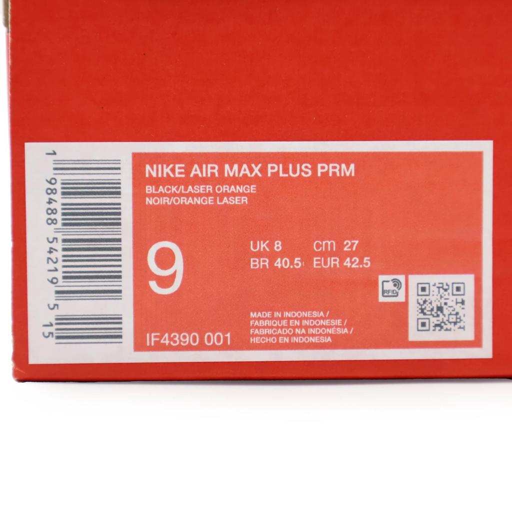 IF4390-001 Nike Air Max Plus Premium Noir Orange Laser (Pour des hommes)