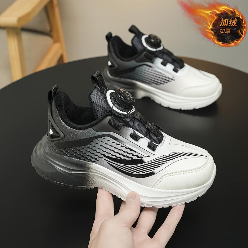 Children's Cotton Shoes New Winter Children's Velvet Thickened Warm Casual Sports Shoes Wear-resistant Lightweight Shoes