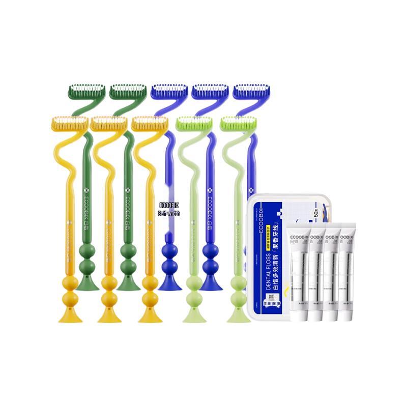 Baixi Z-Shape Soft Bristle Wide Head Toothbrush - 10-Pack