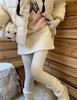 Lambswool Plush Women's A-Line Bodycon Mini Skirt - Autumn Winter 2025