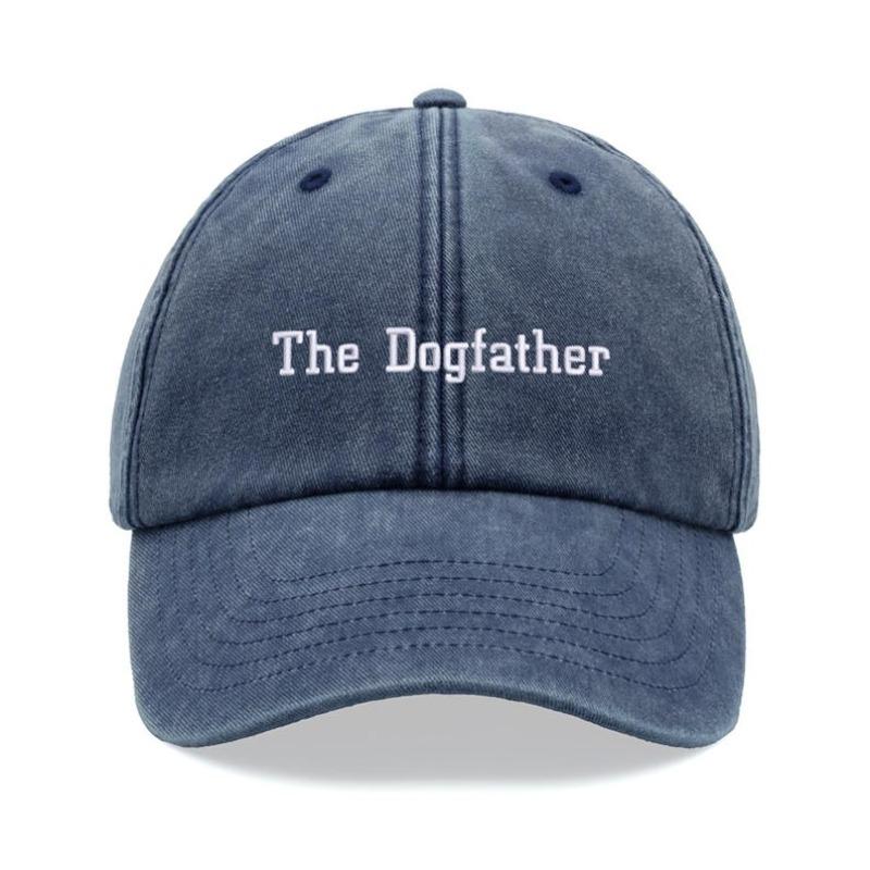1Pc Dogfather Baseball Caps Vintage Washed Unisex Dad Gorras Low Profile Adjustable Faded For Sports Hiking,Sun Beach Daliywear