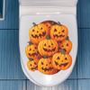 Halloween pumpkin bathroom toilet toilet atmosphere decoration stickers