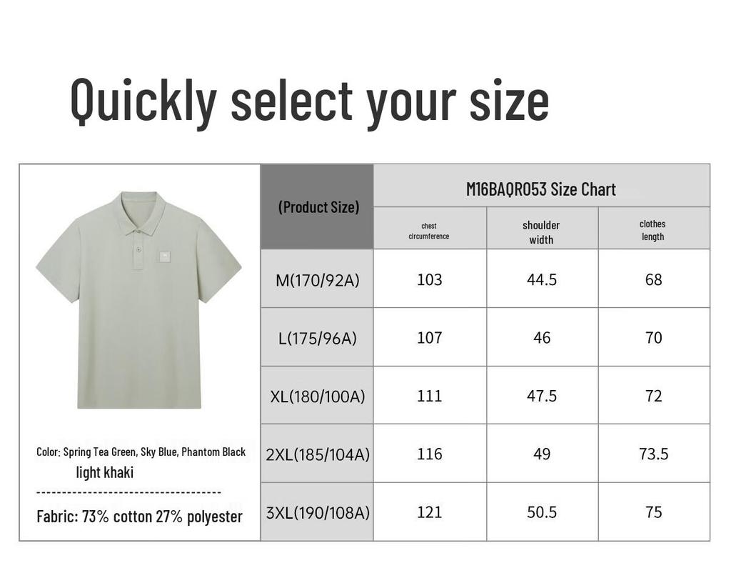 Men's Cooling & Antibacterial Business Casual Polo Shirt