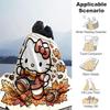 1pc Hello Kitty's Cozy Autumn Adventure Blanket, Soft and Warm Home Decorative Throw Blanket for All Seasons, Living Room, Travel, Camping, Car Blanke