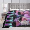Jinu Huntrix Saja Boys K-Pop Demon Hunters Blanket Autumn Soft Throw Blanket for Girl Living Room Print Bedspread Sofa Bed Cover