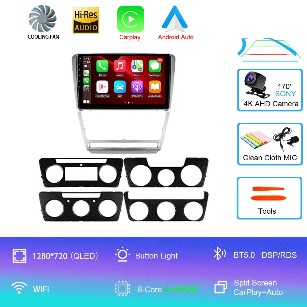 Android 14 Car Radio For Skoda Octavia 2 A5 2008 - 2013 Multimedia Video Player Navigation stereo GPS No 2din 2 din dvd