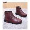 Women Winter Platform Ankle Snow Boots Warm Faux Fur Lined Side Zipper Anti Slip Comfortable PU Leather Short Booties for Women