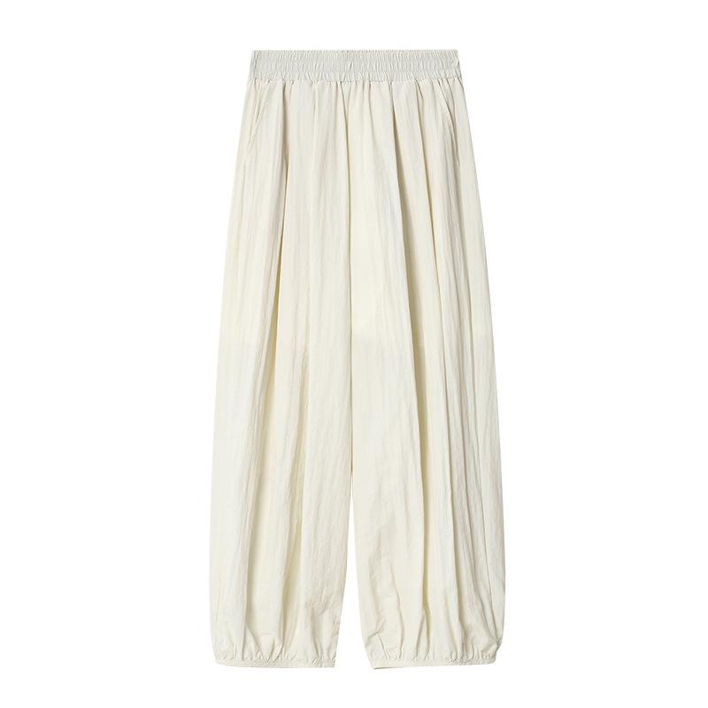 Summer Japanese Pants Casual Sunscreen Tied Feet Lantern Wide-leg Pants