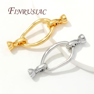 Irregular Jewelry Clasps Findings 18K Real Gold Plated Connectors For Jewelry Fasteners For Bracelets Accessories