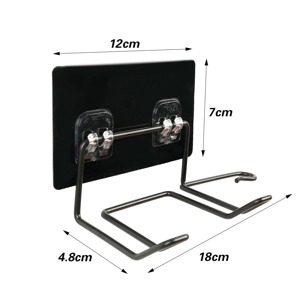Stanzfreier Haartrocknerhalter, Wandmontage, Aufbewahrungsregal für Haartrockner, Badezimmer-Organizer, Haken, Regalzubehör aus Edelstahl