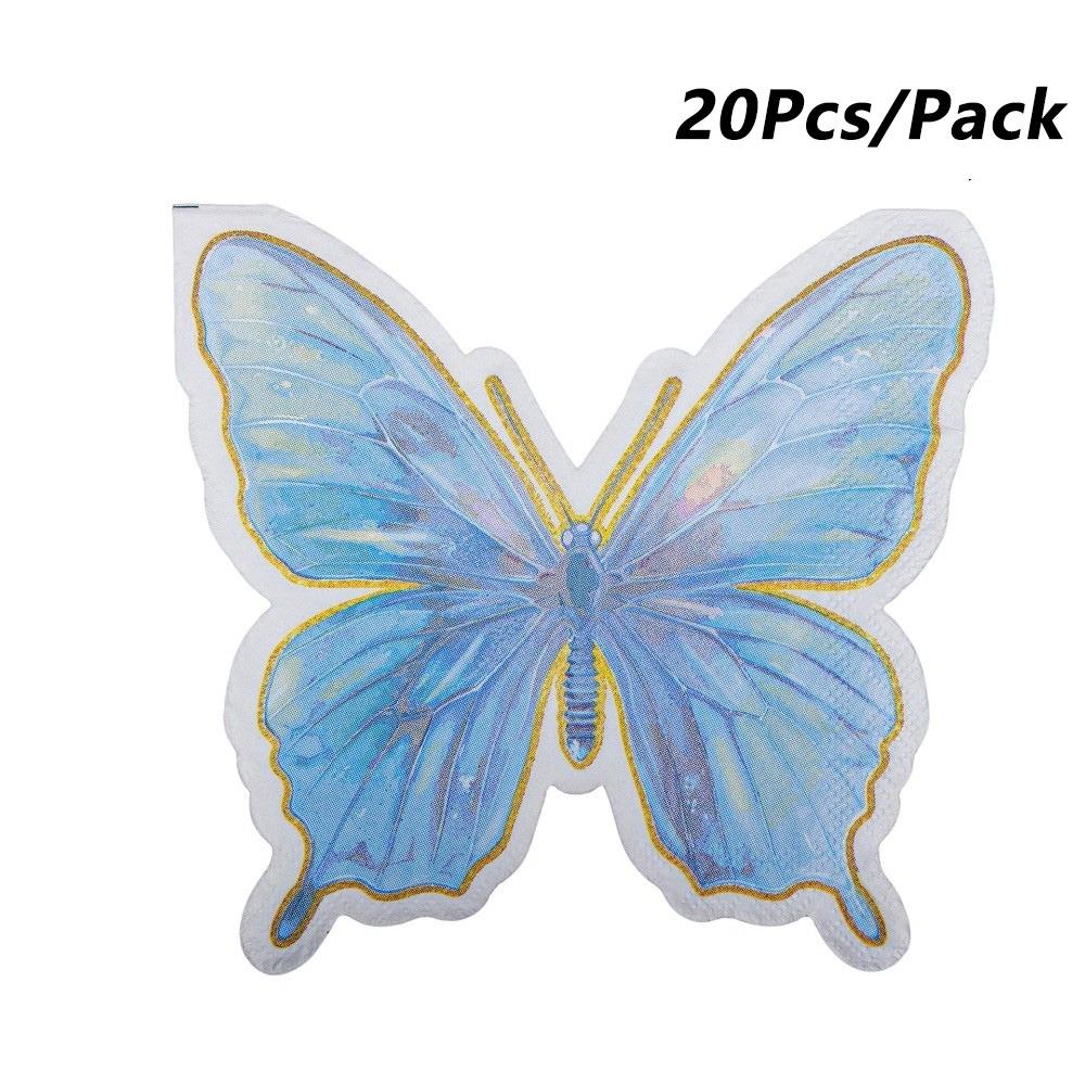 

20Pcs Party Napkins Disposable Napkins Paper Towels Printed Decorative Napkins Weddings Birthdays синій