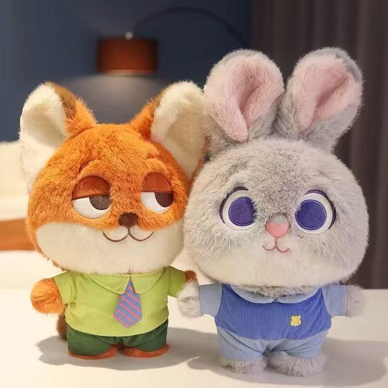 Zootopia Nick Wilde & Judy Hopps Figurine Plush Toys - Festival Gift for Boys & Girls
