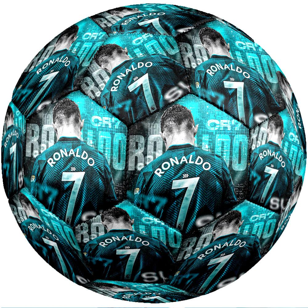 Cristiano Ronaldo Thema Fußballball Größe 5 Fußballball Weiche Haptik Professioneller Trainingsfußball für Outdoor-Sportarten
