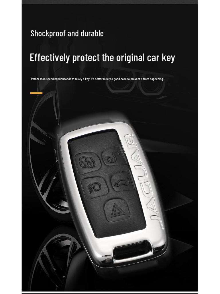 Jaguar Key Case: Compatible with XEL, XFL, F-Pace, XJL, XF, XE, F-Type 2022 Models – Luxury Shell Buckle Bag