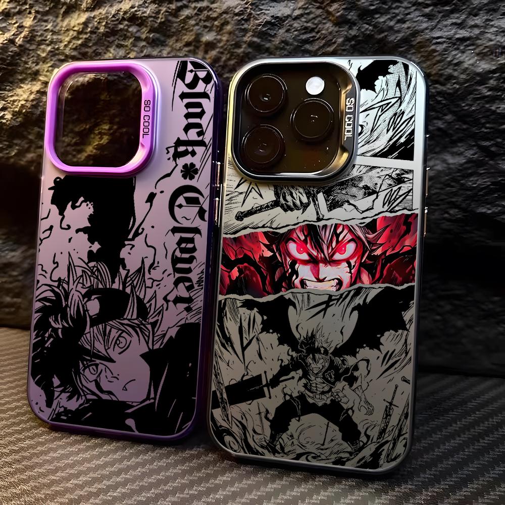 Anime Blacks Clovers Phone Case for Samsung Galaxy A37 A57 A17 A07 A16 A06 A35 A55 A25 A05S A15 A56 A54 A36 A34 A24 A26 4G 5G
