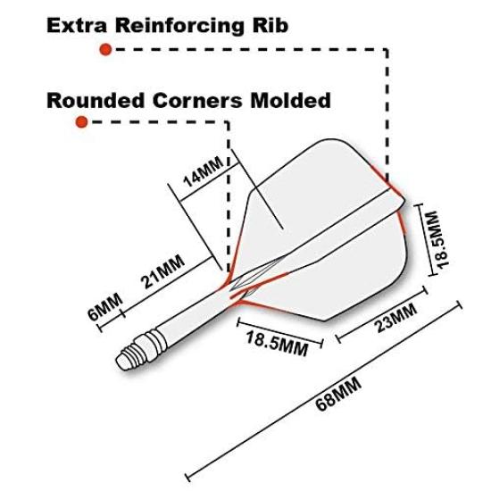 Cuesoul ROST Shaft Integrated Flight S Set of 6 Size, (2CSAK-52YS-S)