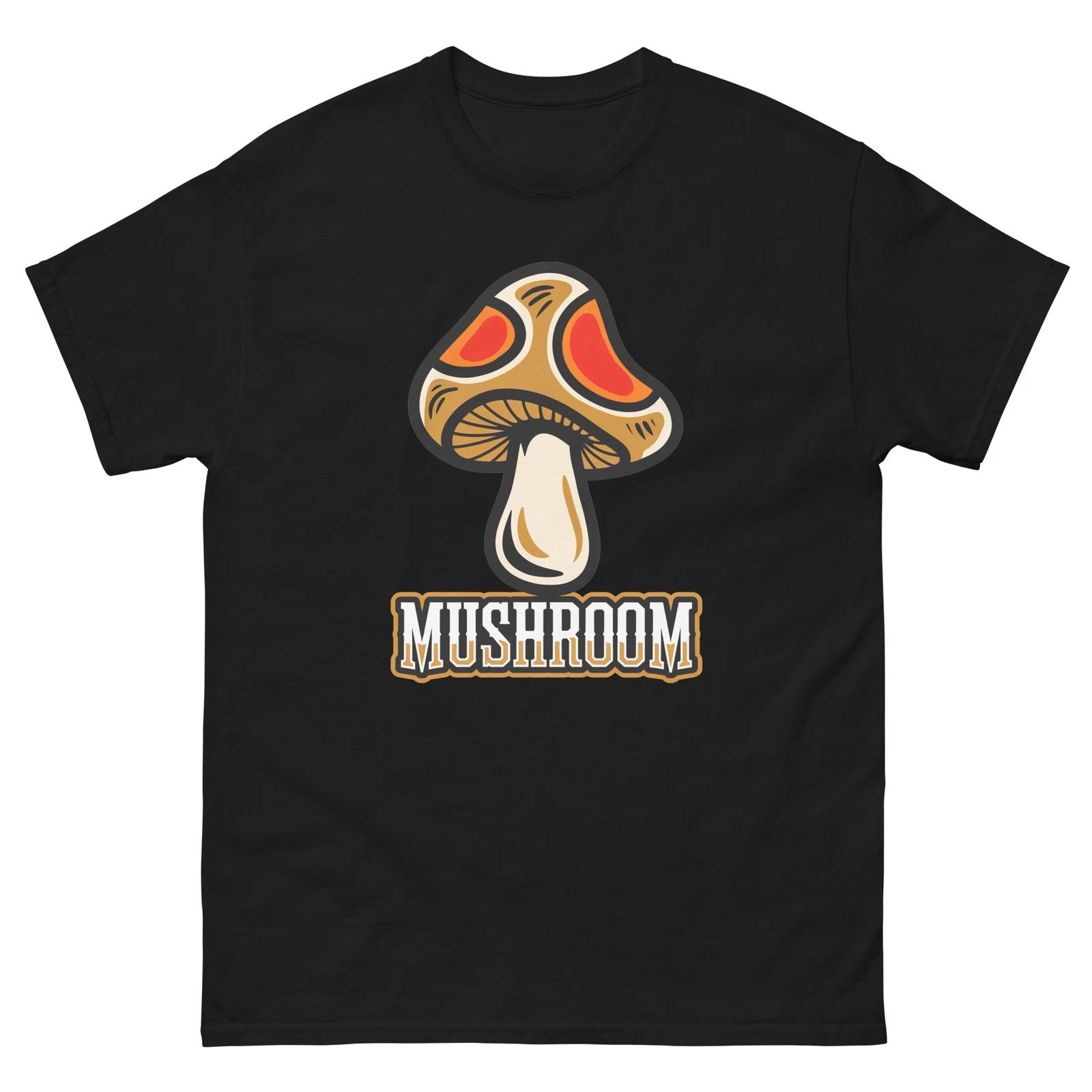 Mushroom Lover Food Image Cartoon Funny T-Shirt Shirt S
