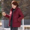 2025 Short Thickened Cotton Jacket for Middle-Aged and Elderly Women - Plus Size, Warm Winter Outerwear