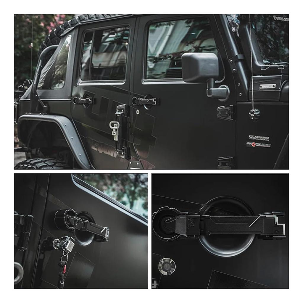 2022 Aluminum Car Exterior Mechanical Door Handle for Jeep Wrangler JK 2007-2017 Car Door Styling