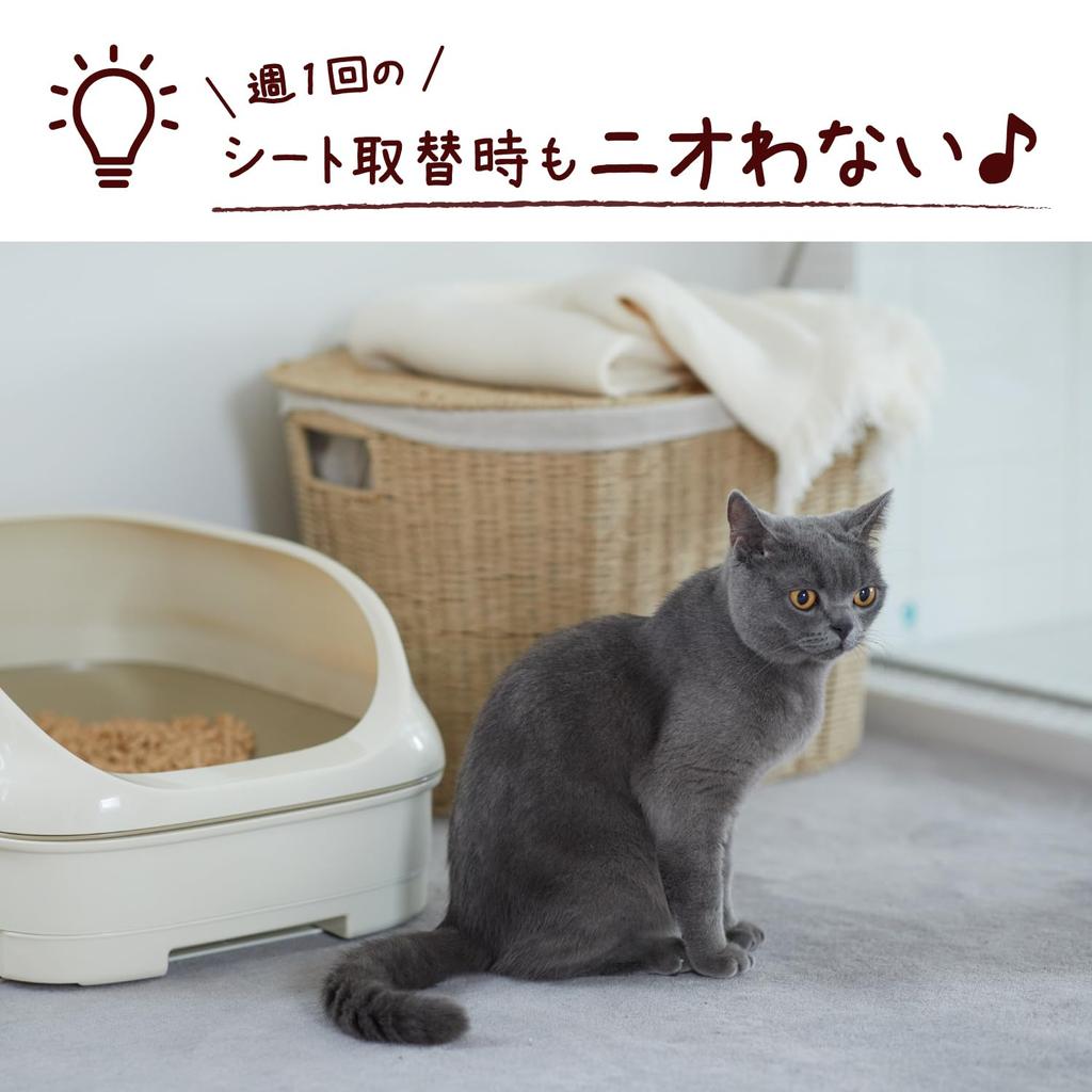 Nyan Tomo Clean Toilet Katzenstreu-Tuch Chokai Deo Premium 12 Tücher x 4 Stück Desodorierend/Antibakteriell