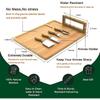 WOOD Bamboo Charcuterie Boards-4 Knives-Unique Charcuterie Board & Serving Tray-House Warming Gifts New Home Gifts