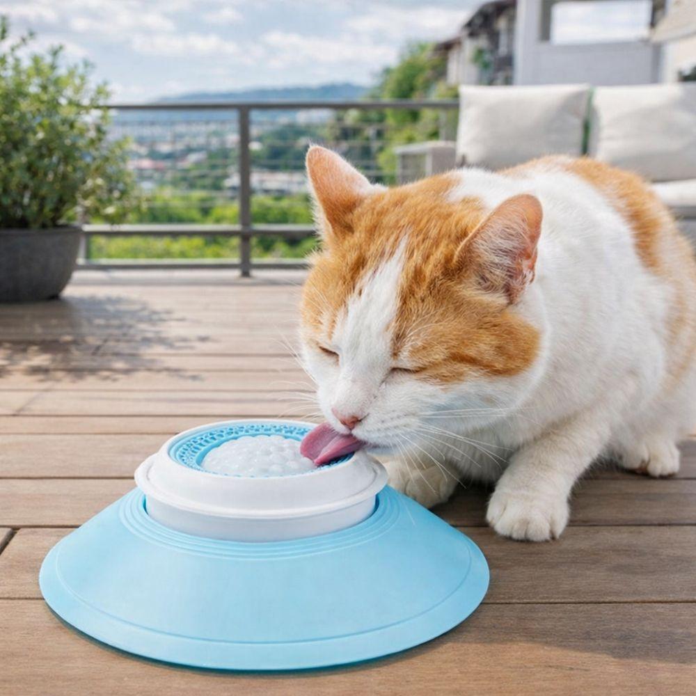 Interactive Dog Licking Bowl Plastic Liquid Food Feeder Funny Slow Food Plate  Puppy Training