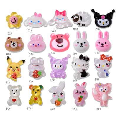 10 Pièces Décorations Charms pour Nail Art en Résine Ours Mignon 3D Charms pour Ongles Nail DIY Décoration pour Coques de Téléphone Artisanat Décoration Ongles