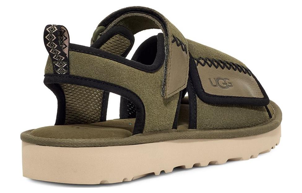 Men's Sandals UGG Classic Sandal Cow Split Leather Stylish Sandal Men's Moss Green