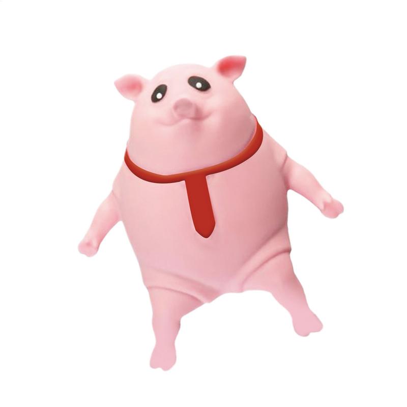 Pink Pig Anti Stress Squeeze Toy Cute Cartoon Animal Piggy Stress Relief Vent Ball for Kids Adults Release Stress Toy  Gifts