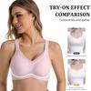 Wire-Free Seamless Bra: Enhances Bust, Smooths Underarm, Anti-Sag, Mesh Design, Plus Size