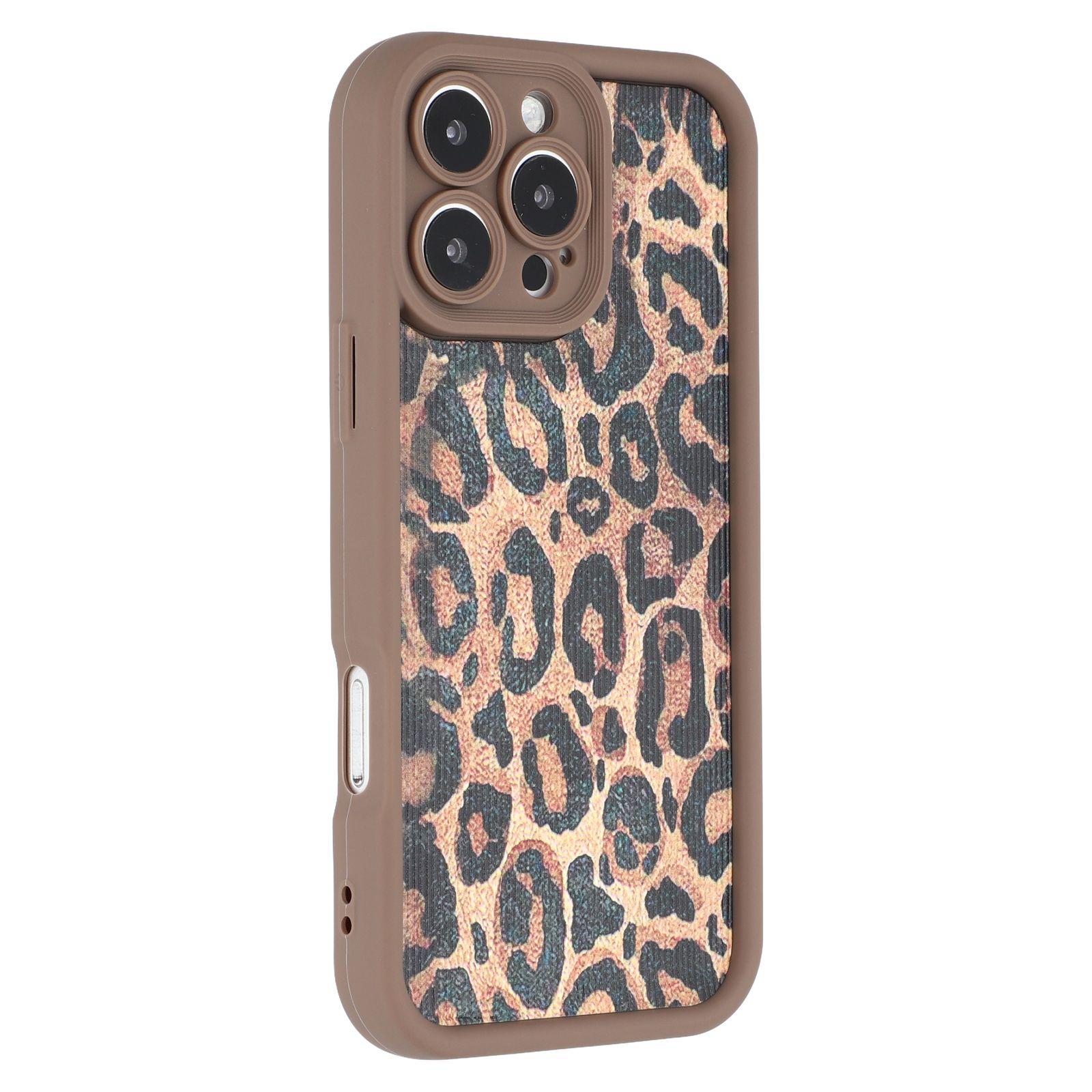 

For iPhone 16 Pro Max Case Leopard Print TPU Precise Cutout Phone Cover A
