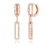 ELLE Jewelry 14K Square Cubic Drop Earrings (Gold Pin) ELGPEE389