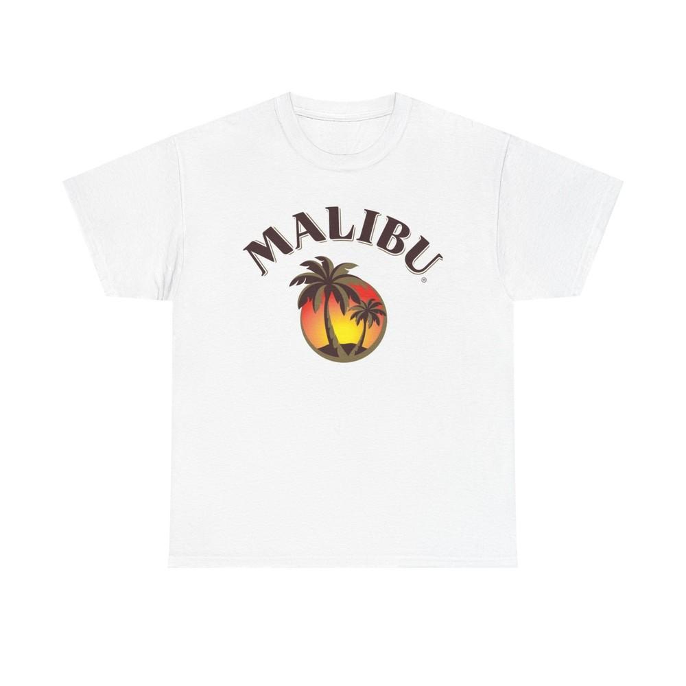Малибу Ром Графическая Футболка Винтажный Логотип Унисекс Плотный Хлопок Футболка Унисекс L