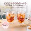 Double-walled glass mug with cherry blossom design, 350ml, perfect as a gift for women. Ideal for birthdays, Mother's Day, graduations, retirements, a