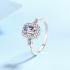 S925 Sterling Silver Moissanite Ring Women's Pt950 Gold Plated Light Luxury Personalized Wedding Ring