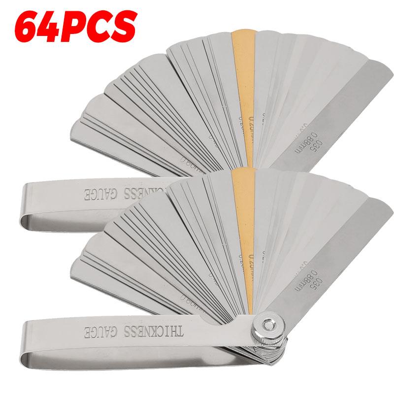 Feeler Gauge Measurement Tool Stainless Steel Feeler Gauge Universal Metric Imperial Thickness Gage Set for Hardware Measurement