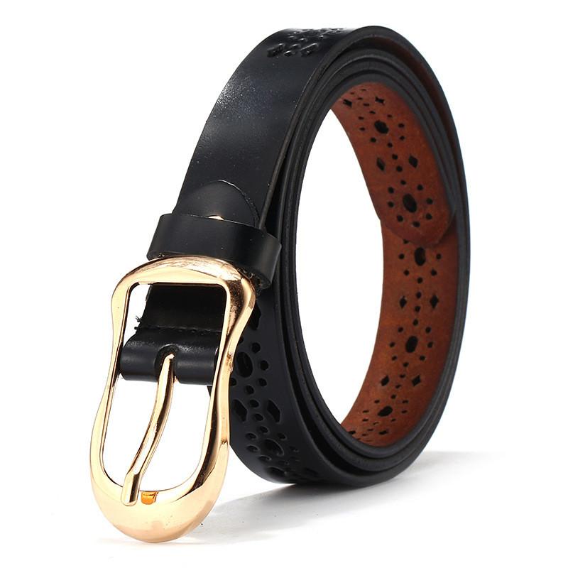 Korean Style Ladies Genuine Leather Belt With Stylish Pin Buckle For Work And Leisure