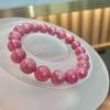 Collectible Jade Brazilian Rose Hui Bracelet Single Ring Beaded Rose Red Natural Crystal Bracelet Women'S Jewelry