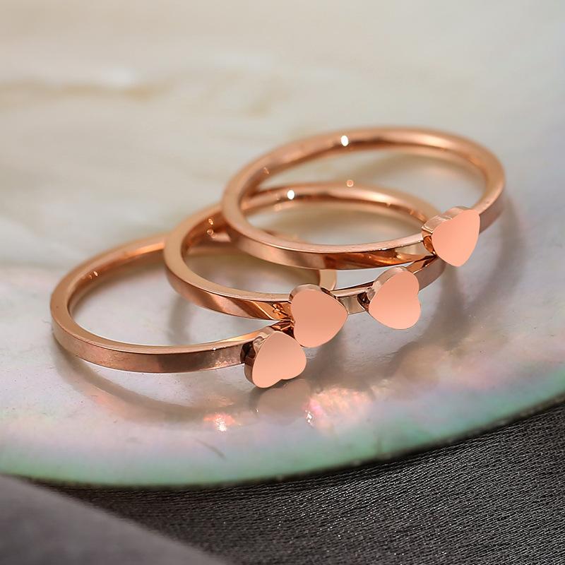 Bague en Acier Titane 18k Hypoallergénique Durable Acier Inoxydable Bande Fine Bijou Unisexe