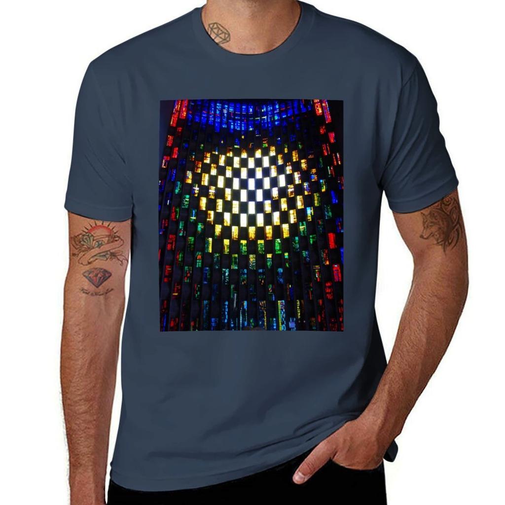 Coventry Cathedral Baptistry Window TShirt Independence Day Short Sleeve TShirt